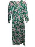 *NWT XiRENA Mykah Cotton Voile Floral 3/4 Sleeve V-Neck Button Front Tie Waist Maxi Dress, Size S