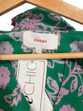 *NWT XiRENA Mykah Cotton Voile Floral 3/4 Sleeve V-Neck Button Front Tie Waist Maxi Dress, Size S