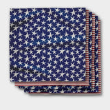 Geometry Saddle Stars & Stripes 4th of July Dinner Napkins, Set of 6