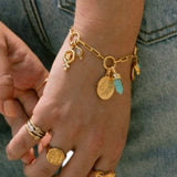 *Awe Inspired The Charm Collector Gold Vermeil Paperclip Chain Bracelet