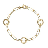 *Awe Inspired The Charm Collector Gold Vermeil Paperclip Chain Bracelet