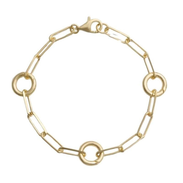 *Awe Inspired The Charm Collector Gold Vermeil Paperclip Chain Bracelet