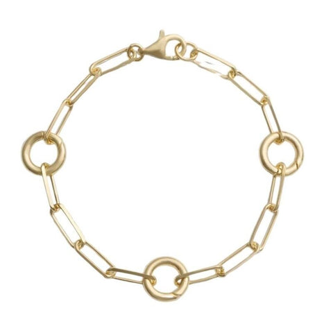 *Awe Inspired The Charm Collector Gold Vermeil Paperclip Chain Bracelet