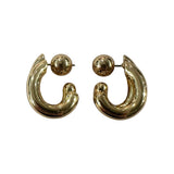 *Jenny Bird Florence Gold Plated Steel Dual Hoop Earrings w/Box