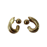 *Jenny Bird Florence Gold Plated Steel Dual Hoop Earrings w/Box