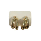 *Jenny Bird Florence Gold Plated Steel Dual Hoop Earrings w/Box