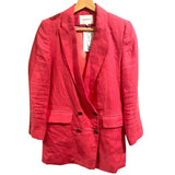 *Emerson Fry Linen 3/4 Sleeve Notch Collar Double Breasted Blazer Jacket, Size 2