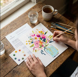 Breathe People Jar of Flowers Beginner Watercolor Painting Kit