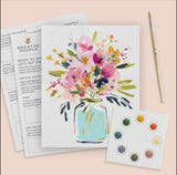 Breathe People Jar of Flowers Beginner Watercolor Painting Kit