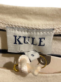 *NWT Kule Honor Cotton Jersey Stripe Cap Sleeve Crew Neck Midi Tee Dress, Size S