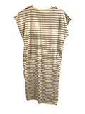 *NWT Kule Honor Cotton Jersey Stripe Cap Sleeve Crew Neck Midi Tee Dress, Size S
