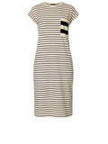 *NWT Kule Honor Cotton Jersey Stripe Cap Sleeve Crew Neck Midi Tee Dress, Size S