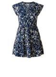 *Marie Oliver Lachlan Cotton Batik Sleeveless V Neck Tiered Mini Dress, Size M