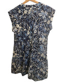 *Marie Oliver Lachlan Cotton Batik Sleeveless V Neck Tiered Mini Dress, Size M