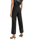 ^G. Label Boyt Wool Blend High Rise Wide Leg Exaggerated Satin Cuff Tuxedo Pants, Size 4