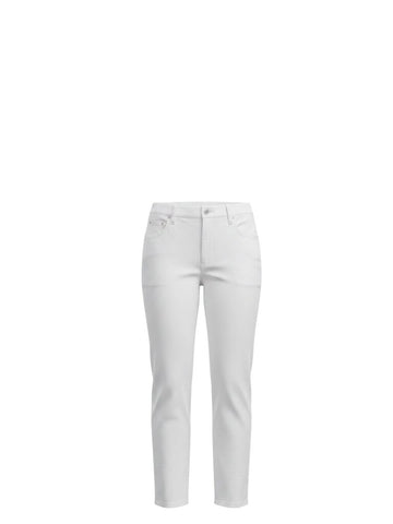 ^Frank & Eileen Wicklow Italian Stretch Cotton Mid-Rise Straight Leg Crop Raw Hem Pants, Size 8