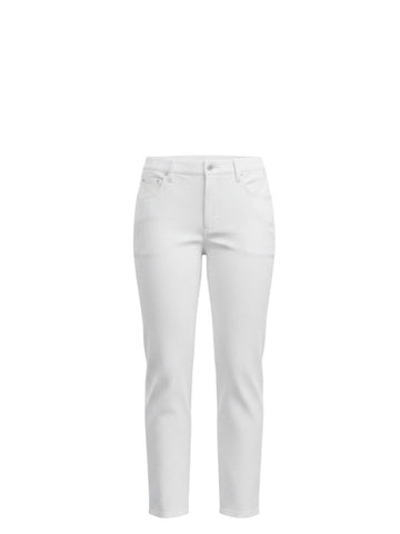 *Frank & Eileen Wicklow Italian Stretch Cotton Mid-Rise Straight Leg Crop Raw Hem Pants, Size 8