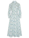 *NWT Hill House The Alandra Cotton Floral Long Sleeve Button-Front Midi Shirt Dress, Size S