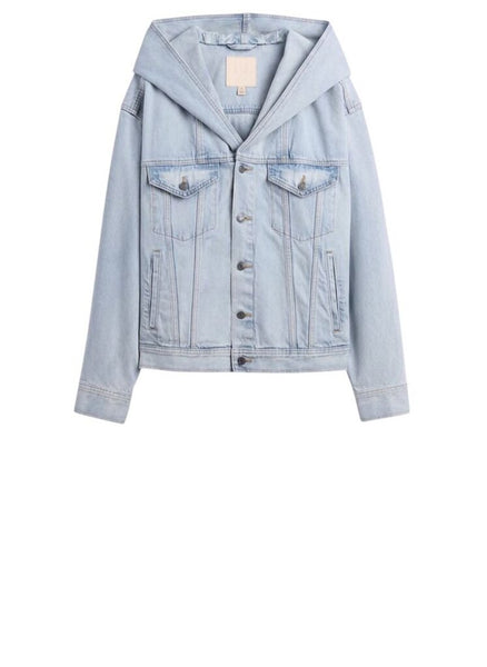 *Gap x BÉIS Faded Denim Oversized Hooded Trucker Jean Jacket, Size XXS