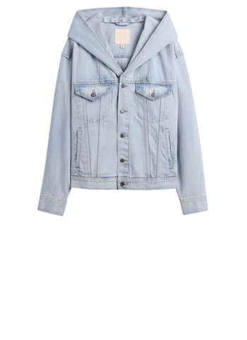 *Gap x BÉIS Faded Denim Oversized Hooded Trucker Jean Jacket, Size XXS