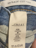 *NWT THE GREAT. The Easy Cut Off Daisy & Check High-Rise Frayed Hem Denim Shorts, Size 26 (2)