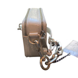 *Marc Jacobs The Snapshot Crocodile Embossed Leather Double J Logo Top Zip Chain Shoulder Strap Camera Bag