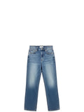 *Rag & Bone Liquid Miramar Lightweight Rayon Trompe L'oeil High-Rise Zip Fly Wide-Leg Jeans, Size 25(0)