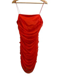 *Alice + Olivia Mesh Cami Draped Neck Ruched Bodycon Mini Dress, Size 8