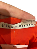 *Alice + Olivia Mesh Cami Draped Neck Ruched Bodycon Mini Dress, Size 8