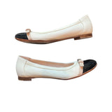 *AGL Monika Leather Patent Toecap Buckle Trim Ballet Flat, Size 39.5