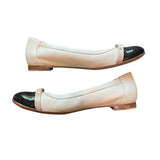 *AGL Monika Leather Patent Toecap Buckle Trim Ballet Flat, Size 39.5