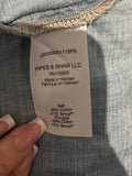 *Veronica Beard Harrow Cotton Chambray Cap Sleeve Snap Front Tiered Mini Shirt Dress, Size 2 (XS)