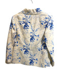 *NWT L.K. Bennett JK Fleur Cotton & Linen Floral Notch Collar Single Button Blazer Jacket, Size 6