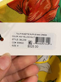 *NWT Milly Tulip Rosette Ruffle Chiffon Floral Sleeveless Scoop Neck Maxi Dress, Size 6