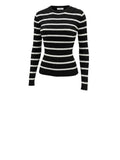*Equipment Ancelin Cotton & Cashmere Stripe Button Shoulder Crew Neck Sweater, Size XS