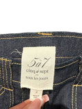*Cinq a Sept Benji High Rise Button Fly Utility Pocket Wide Leg Crop Jeans, Size 2