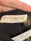*Ramy Brook Avayah Chiffon Floral Sleeveless Ruffle V-Neck Hi/Lo Hem Midi Dress, Size XS