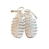 *NIB Beek Nightingale Leather Studded Caged Flat Ankle Strap Sandals, Size 9