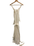 *NWT Aje. Muriel Linen Blend Sleeveless Halter High Crew Tie Back Bow Midi Dress, Size AU 6=US 2