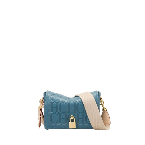 ^CH Carolina Herrera Mini Andy Locked Embossed Logo Crossbody Bag