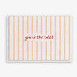 Dahlia Press You're The Best Striped Enclosure Greeting Card