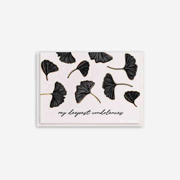 Dahlia Press My Deepest Condolences Enclosure Greeting Card