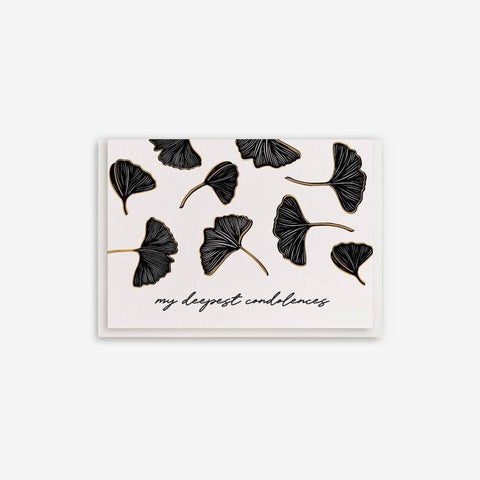 Dahlia Press My Deepest Condolences Enclosure Greeting Card