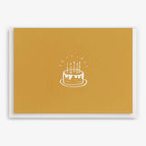 Dahlia Press Birthday Cake Enclosure Greeting Card