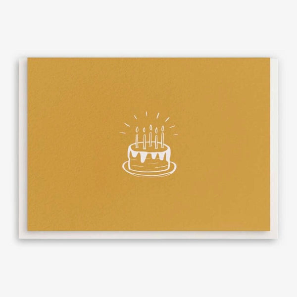 Dahlia Press Birthday Cake Enclosure Greeting Card