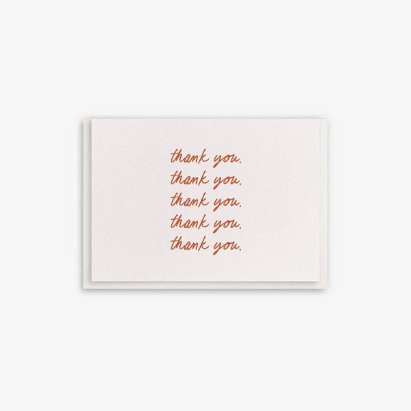 Dahlia Press Thank You Script Enclosure Greeting Card