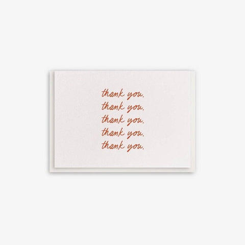Dahlia Press Thank You Script Enclosure Greeting Card