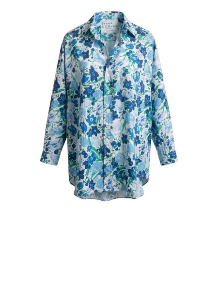 *Frank & Eileen Shirley Oversized Fit Cotton Floral Long Sleeve Button-Up Shirt, Size M