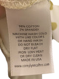*Corey Lynn Calter Macie Surise Aloha Leaf Cotton Cami V-Neck Tiered Midi Dress, Size M