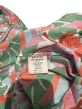 *Rhode Fiona Cotton Poplin Floral Puff Sleeve Surplice Tie Wrap Midi Dress, Size XS